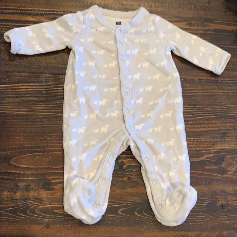 Janie & Jack Gray 🐑 footie 0-3 month